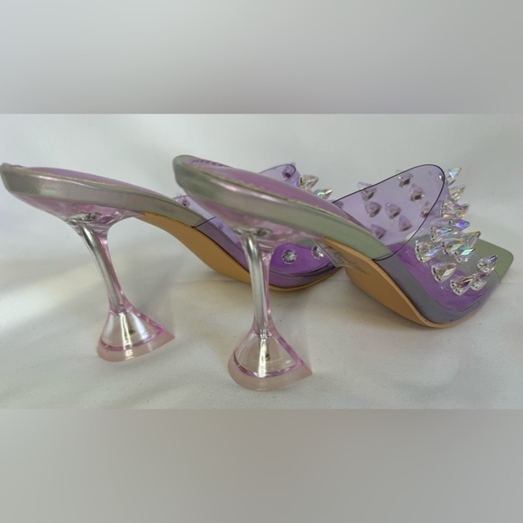 NEW Azalea Wang Women’s Sweet and Sour Chunky Sandals in Purple Size 10 - Picture 11 of 16